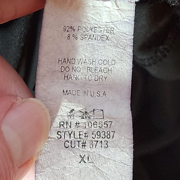 Jaipur Y2K Black Maroon Black Tan Animal Print Ruffle Neck Sequin LS Top Size XL - Picture 15 of 16